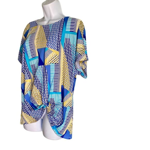 Ruby Rd. Favorites Colorful Textured Short Sleeve Top Women's XS NEW - Picture 3 of 9